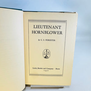 Lieutenant Hornblower by C. S. Forester 1952 Hardcover with Dust Jacket