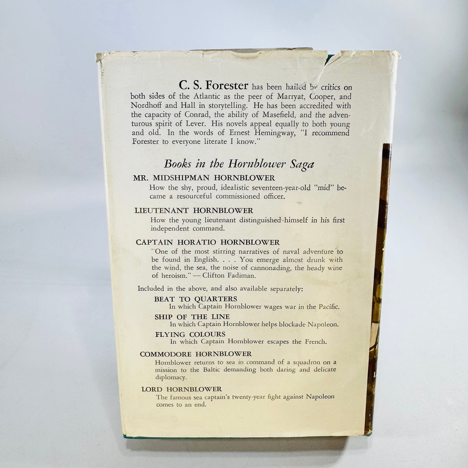 Lieutenant Hornblower by C. S. Forester 1952 Hardcover with Dust Jacket