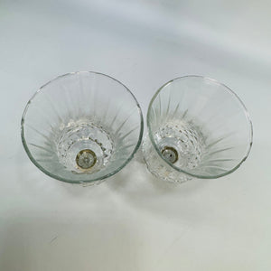 Vintage Homco Peg Votive Candle Holders Pair Fluted Glass Inserts for Wall Sconces or Candlesticks