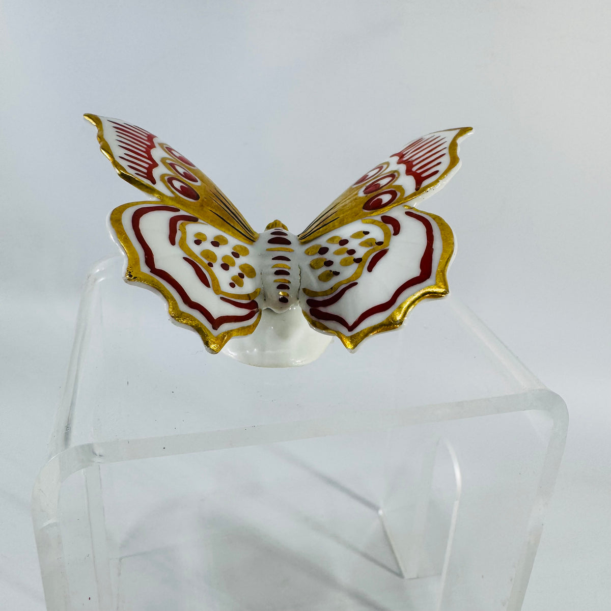 Vintage German Porcelain Butterfly Figurine | Hand Painted Miniature Decor
