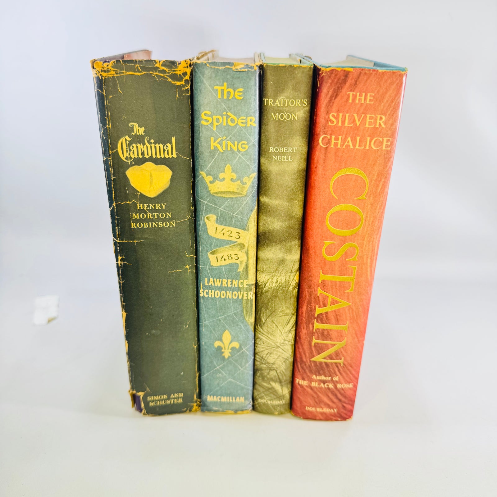 The Spider King, Traitor's Moon, The Cardinal & The Silver Chalice 1950s Book Club Hardcover Lot
