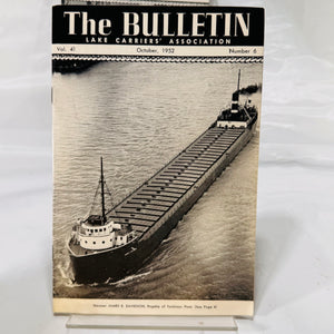 The Bulletin by the Lake Carriers Association – August and October 1952