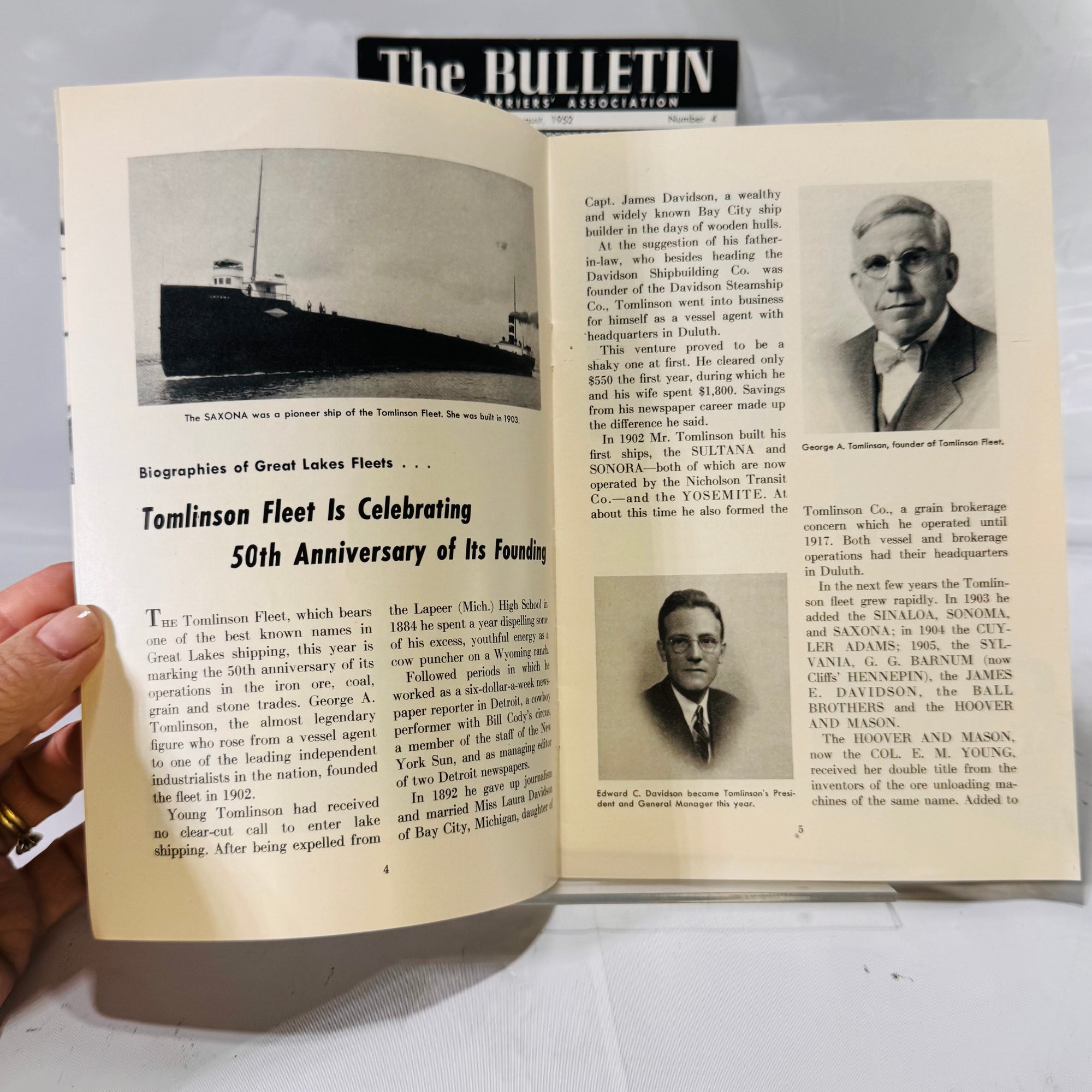 The Bulletin by the Lake Carriers Association – August and October 1952