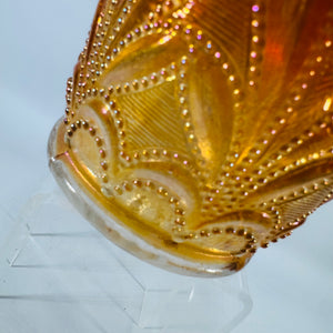 Imperial Marigold Carnival Glass Milk Pitcher, Antique Poinsettia Pattern