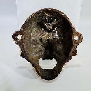 Cast Iron Face Bottle Opener, Four Eyed Wall Mount Circus Sideshow Barware