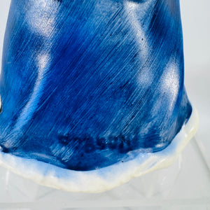 Goebel Angel Figurine, Angel With Lantern, Blue Hooded Christmas Angel, West Germany ROB 412