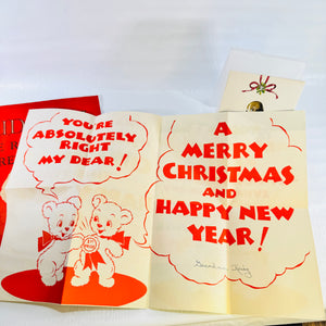 Rudolph the Red-Nosed Reindeer 1939 Montgomery Ward Book and 2 Christmas Cards Lot