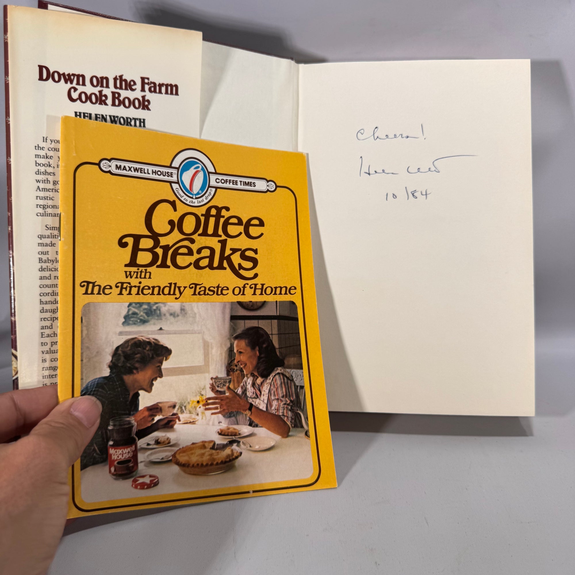 Vintage Country & Regional Cookbook — Down-on-the-Farm Cook Book (1981 Edition; orig. 1943) — Helen Worth | Hardcover w/ Jacket, Country Cooking