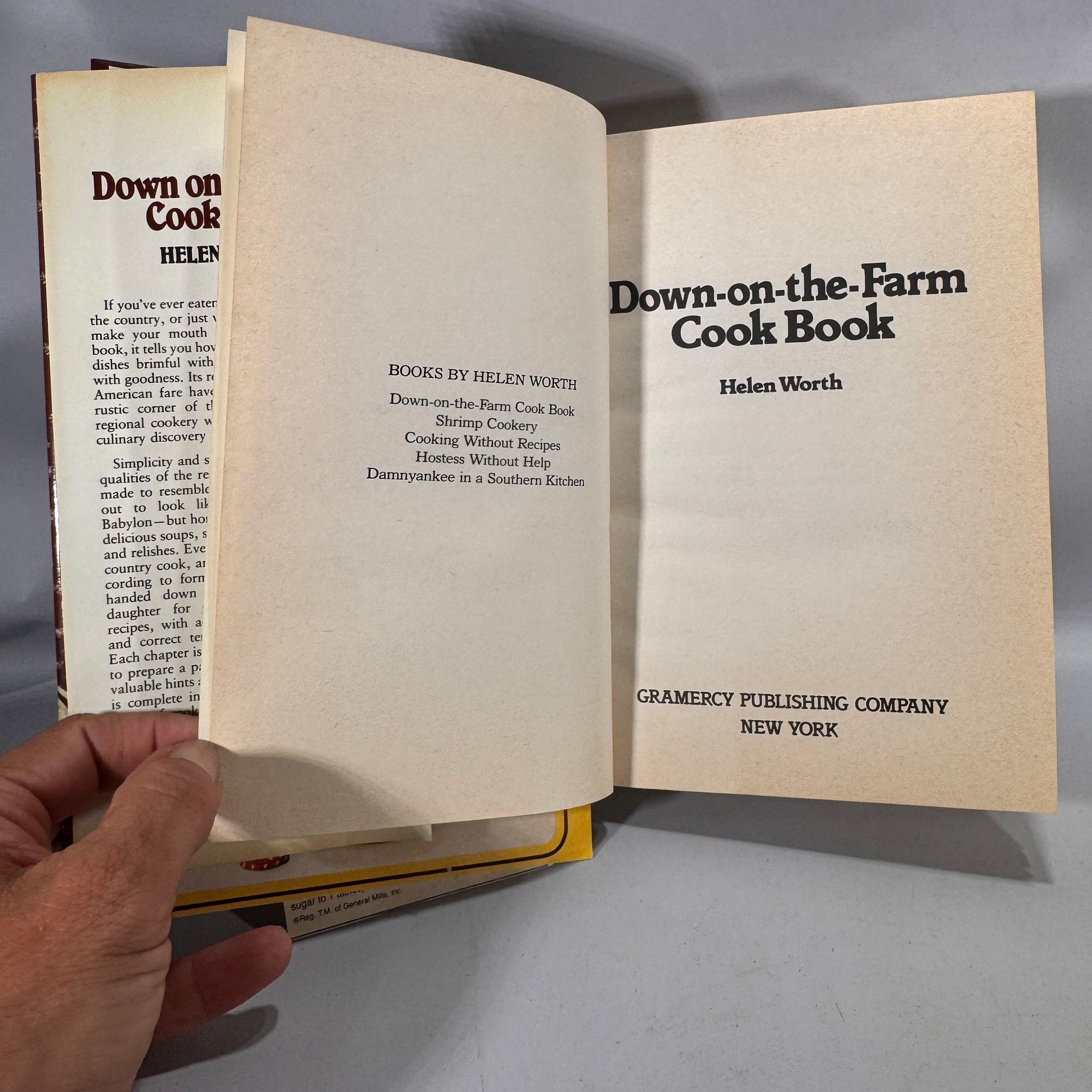 Vintage Country & Regional Cookbook — Down-on-the-Farm Cook Book (1981 Edition; orig. 1943) — Helen Worth | Hardcover w/ Jacket, Country Cooking