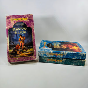 Vintage Dragonlance Preludes Trilogy Paperback Set (1989) — Darkness & Light, Kendermore, Brothers Majere — TSR Fantasy Books, Epic Fantasy