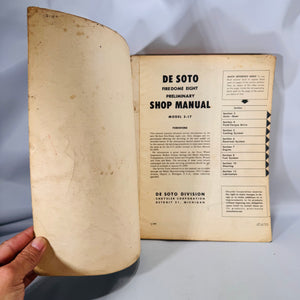 DeSoto FireDome Eight Preliminary Shop Manual, Model S-17-1952 — Chrysler/De Soto Division | MoPar Service, Automotive Service Manual