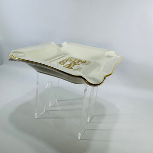 Asbach Uralt Ashtray Vintage German Porcelain Advertising Ashtray