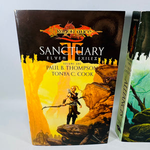 Dragonlance Elven Exiles Trilogy Paperback Set by Paul B. Thompson and Tonya C. Cook