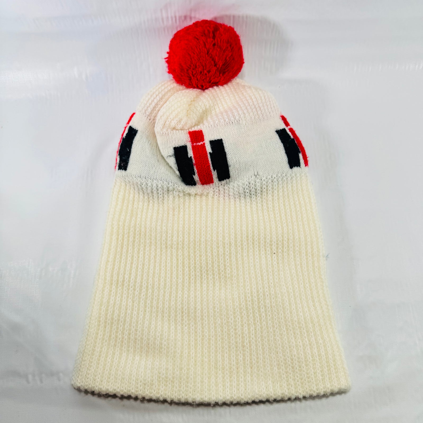 International Harvester IH Knit Pom Pom Beanie 1970s 1980s