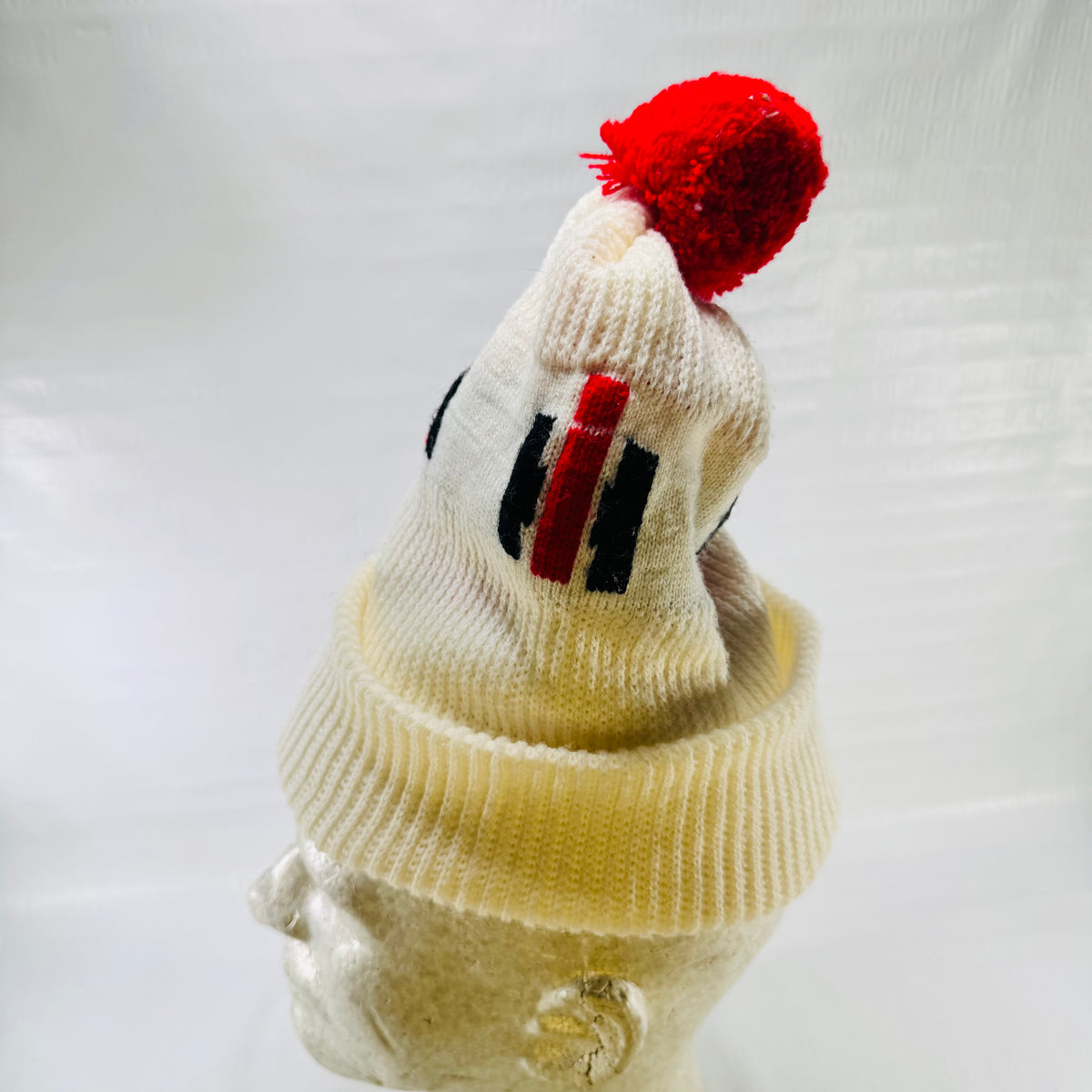 International Harvester IH Knit Pom Pom Beanie 1970s 1980s