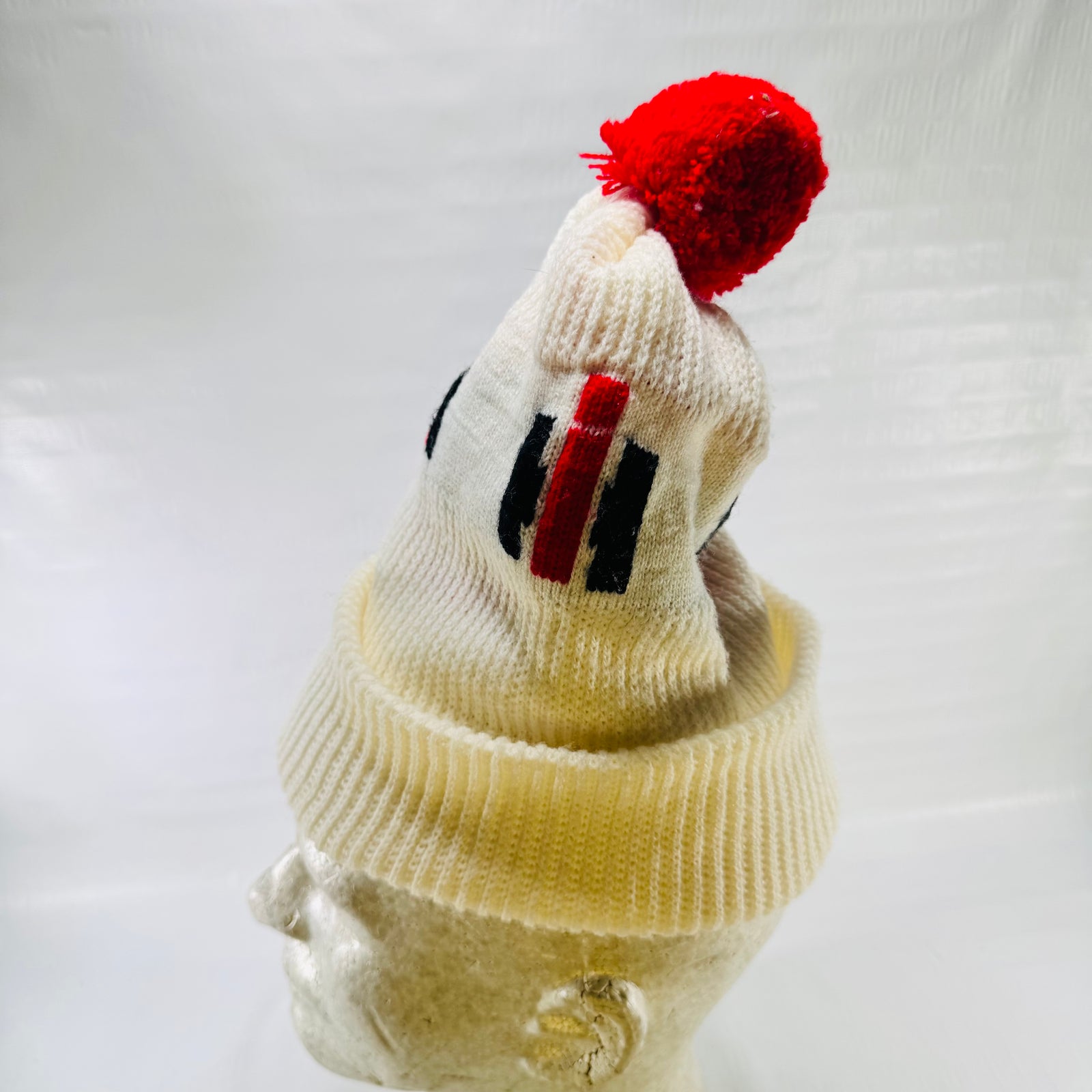 International Harvester IH Knit Pom Pom Beanie 1970s 1980s