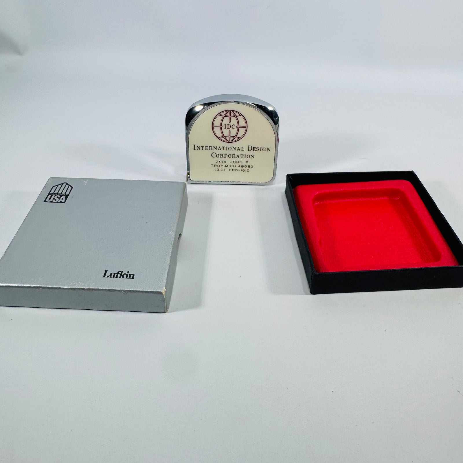 Vintage Lufkin Tape Measure IDC International Design Corporation Promotional Pocket Tape