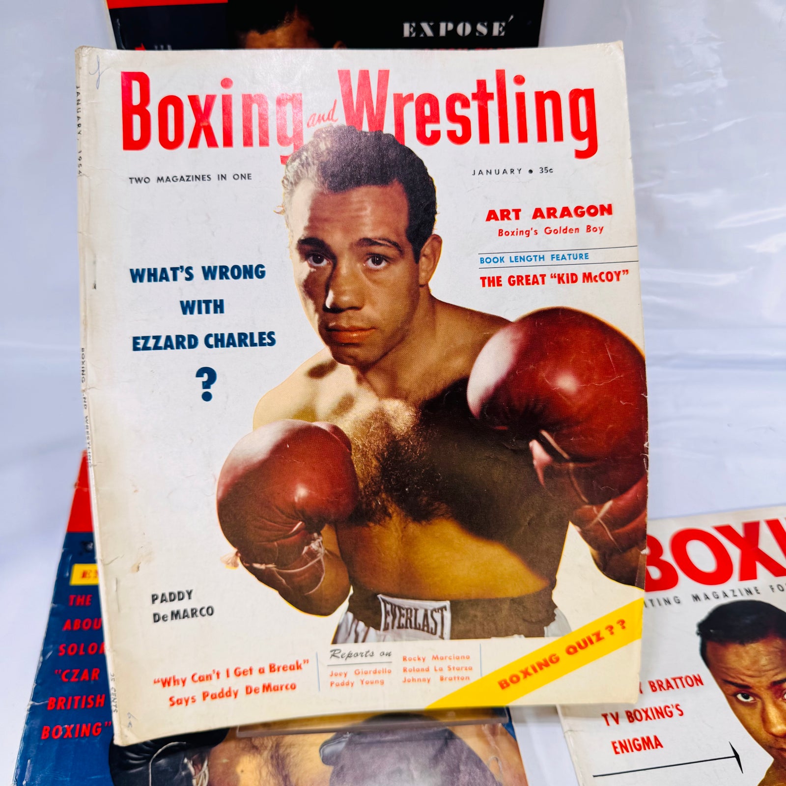 1950s Boxing and Wrestling Magazines – Set of Four