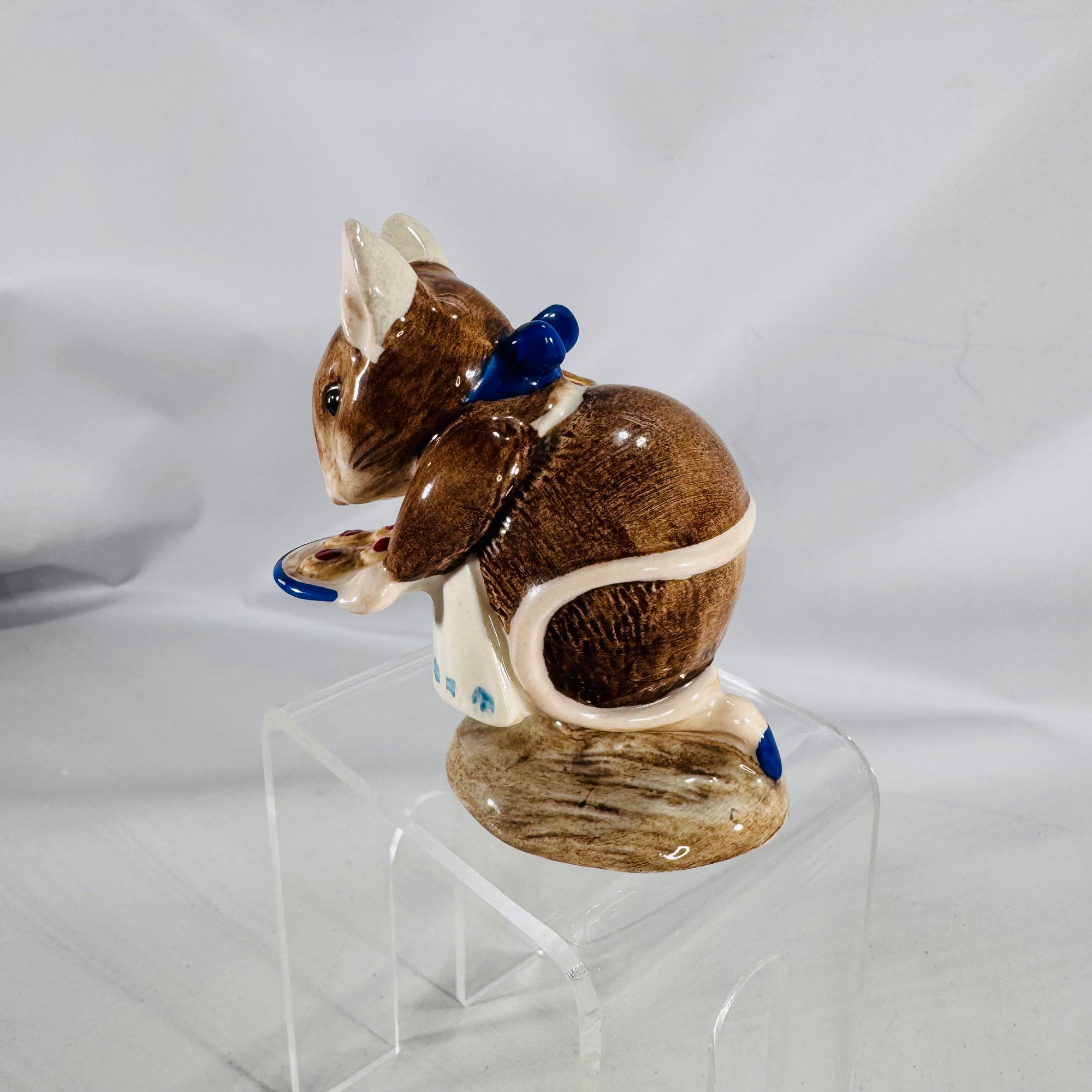 Beatrix Potter Appley Dapply Mouse Figurine • 1971 Beswick England • 3" Vintage Hand Painted Ceramic • Storybook Nursery & Collector Gift