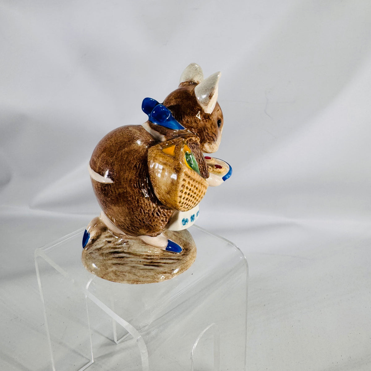 Beatrix Potter Appley Dapply Mouse Figurine • 1971 Beswick England • 3" Vintage Hand Painted Ceramic • Storybook Nursery & Collector Gift