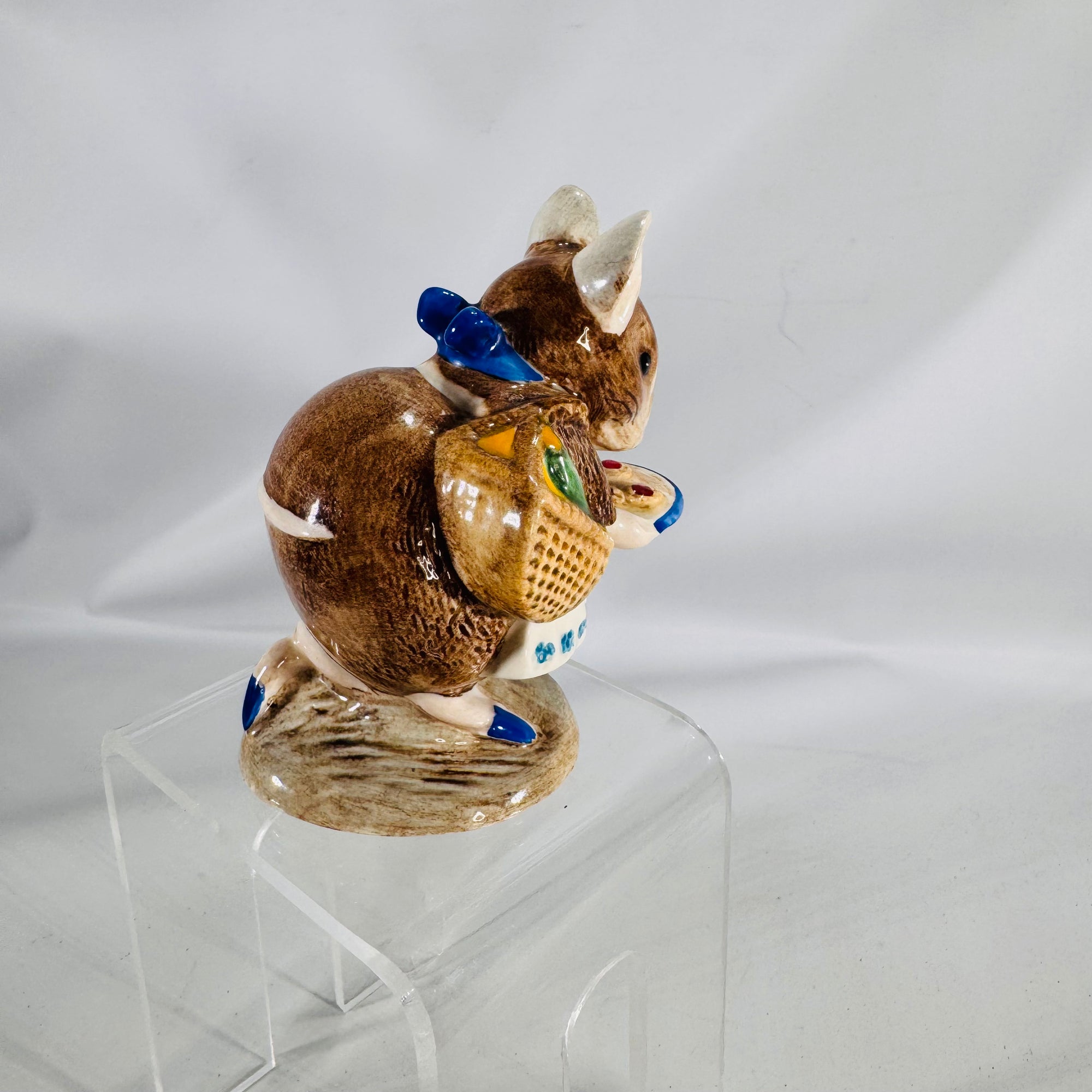 Beatrix Potter Appley Dapply Mouse Figurine • 1971 Beswick England • 3" Vintage Hand Painted Ceramic • Storybook Nursery & Collector Gift