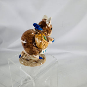 Beatrix Potter Appley Dapply Mouse Figurine • 1971 Beswick England • 3" Vintage Hand Painted Ceramic • Storybook Nursery & Collector Gift