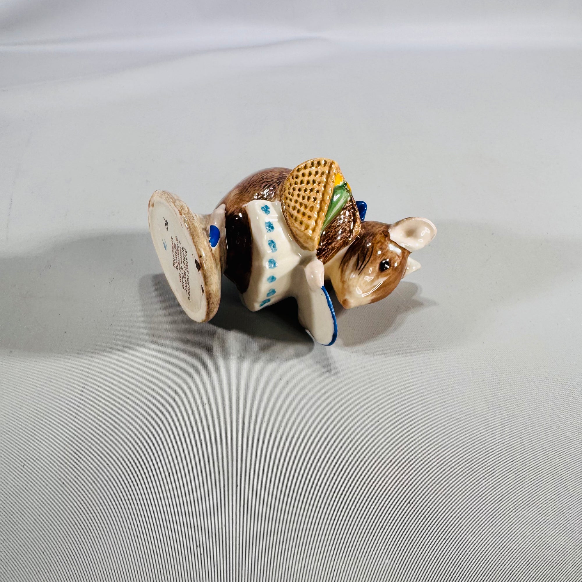 Beatrix Potter Appley Dapply Mouse Figurine • 1971 Beswick England • 3" Vintage Hand Painted Ceramic • Storybook Nursery & Collector Gift