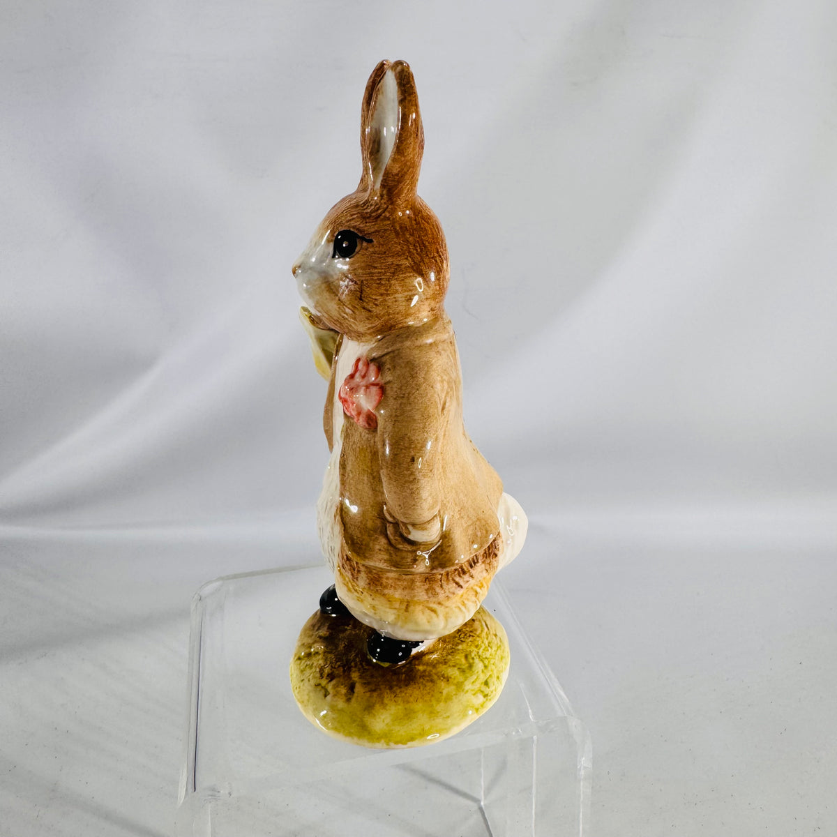 Beatrix Potter Figurine Benjamin Ate a Lettuce Leaf 1992 Royal Albert Vintage Collectible Bunny Rabbit Ceramic 5x2x2 Gift Ready