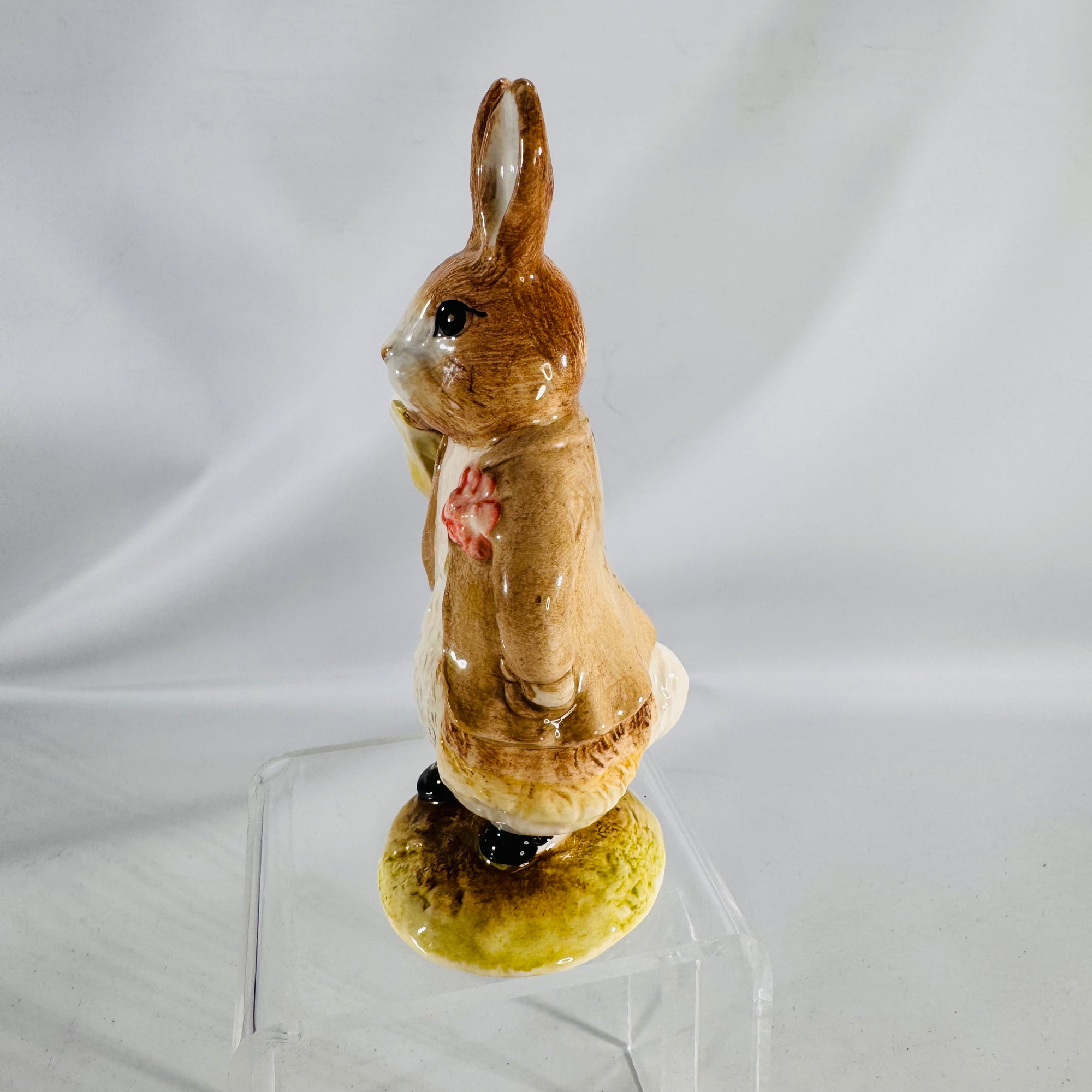Beatrix Potter Figurine Benjamin Ate a Lettuce Leaf 1992 Royal Albert Vintage Collectible Bunny Rabbit Ceramic 5x2x2 Gift Ready
