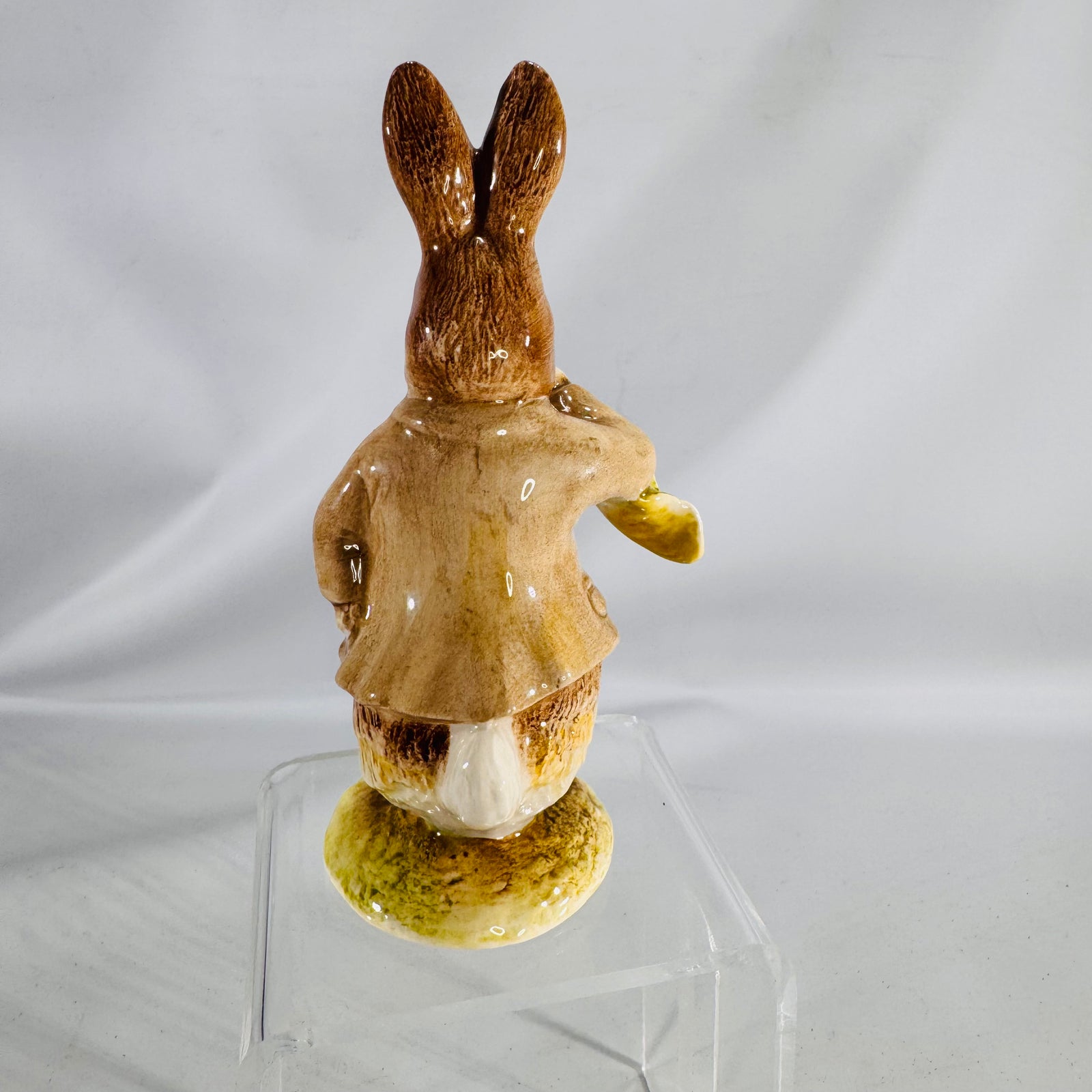 Beatrix Potter Figurine Benjamin Ate a Lettuce Leaf 1992 Royal Albert Vintage Collectible Bunny Rabbit Ceramic 5x2x2 Gift Ready