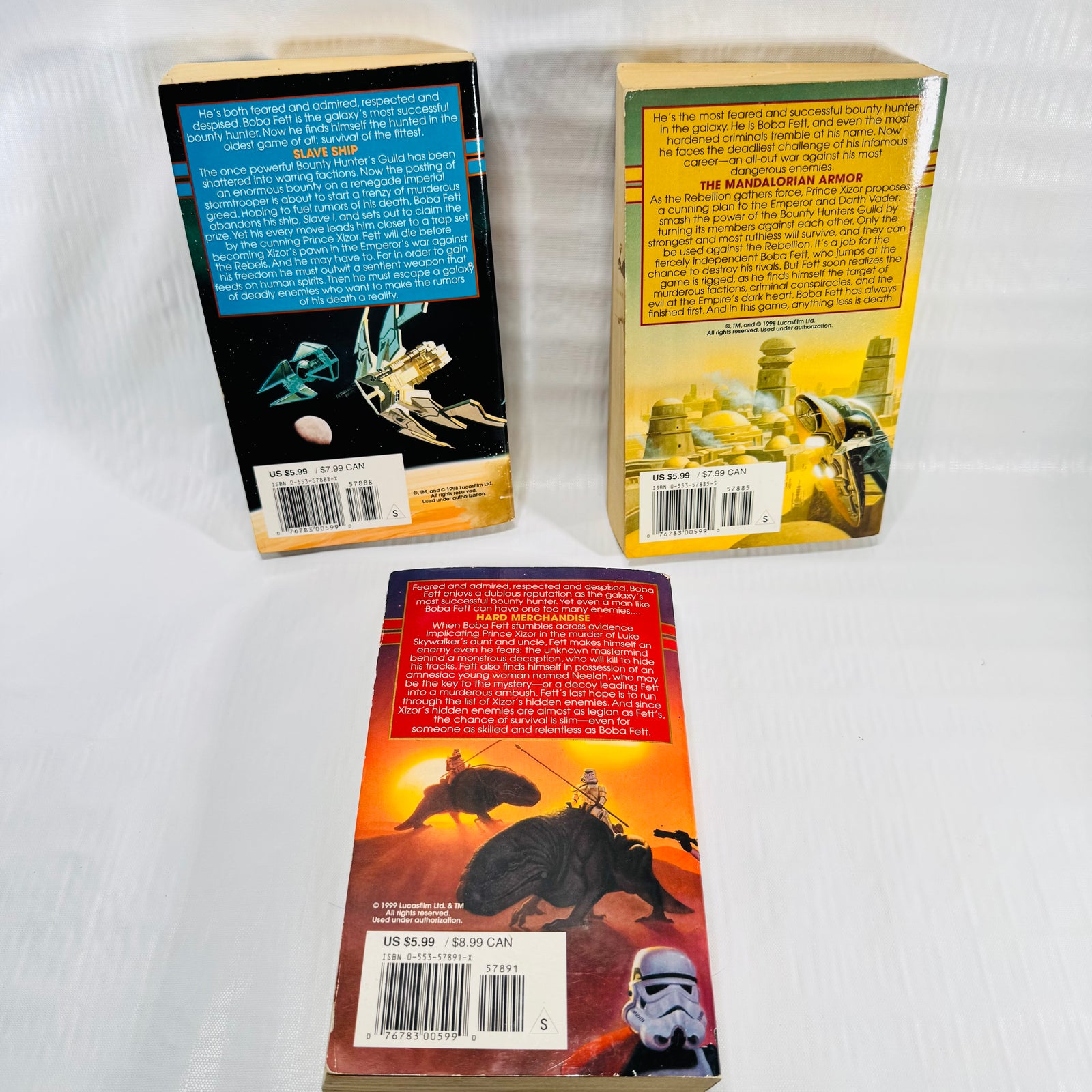 Star Wars The Bounty Hunter Wars Trilogy K. W. Jeter Paperback Lot