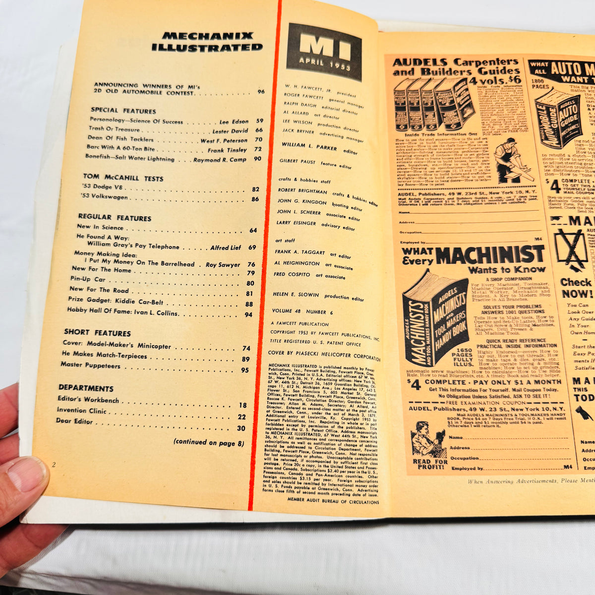 Mechanix Illustrated January April 1953 with Popular Science Monthly Lot