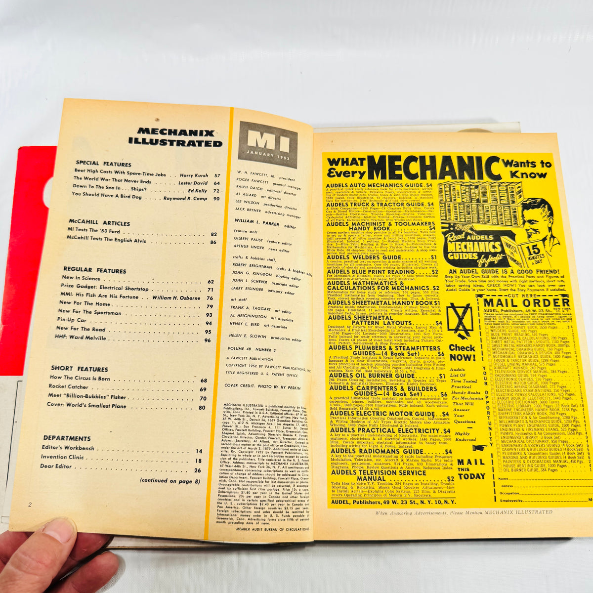 Mechanix Illustrated January April 1953 with Popular Science Monthly Lot