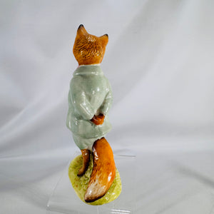 Beatrix Potter Foxy Whiskered Gentleman Figurine — Beswick England, Hand-Painted Glazed Ceramic (5 in)
