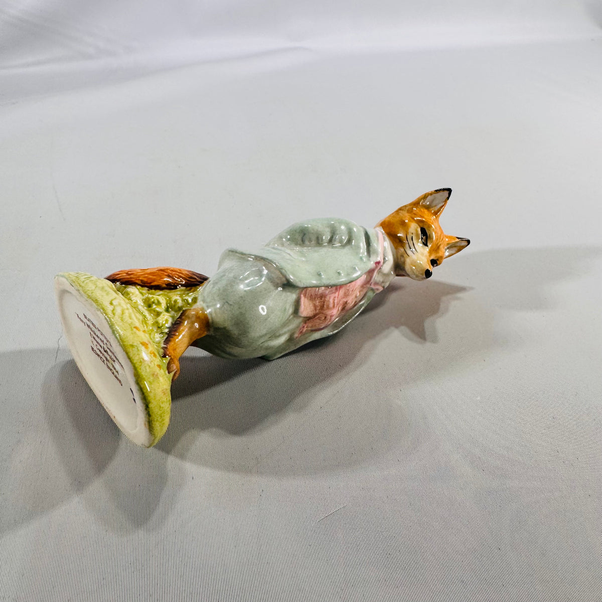 Beatrix Potter Foxy Whiskered Gentleman Figurine — Beswick England, Hand-Painted Glazed Ceramic (5 in)
