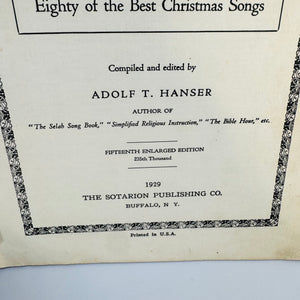 Vintage Christmas Song Books Set of 2 Christmas Carols Booklet and 1929 Christmas Song Book