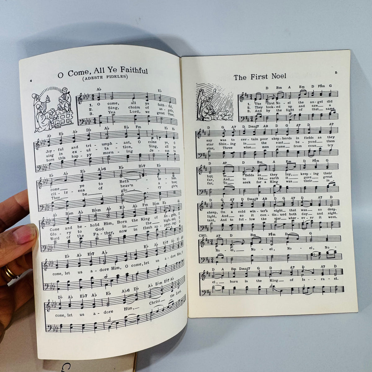 Vintage Christmas Carol Booklets Set of 2 Firestone and Eaton Promotional Holiday Song Books