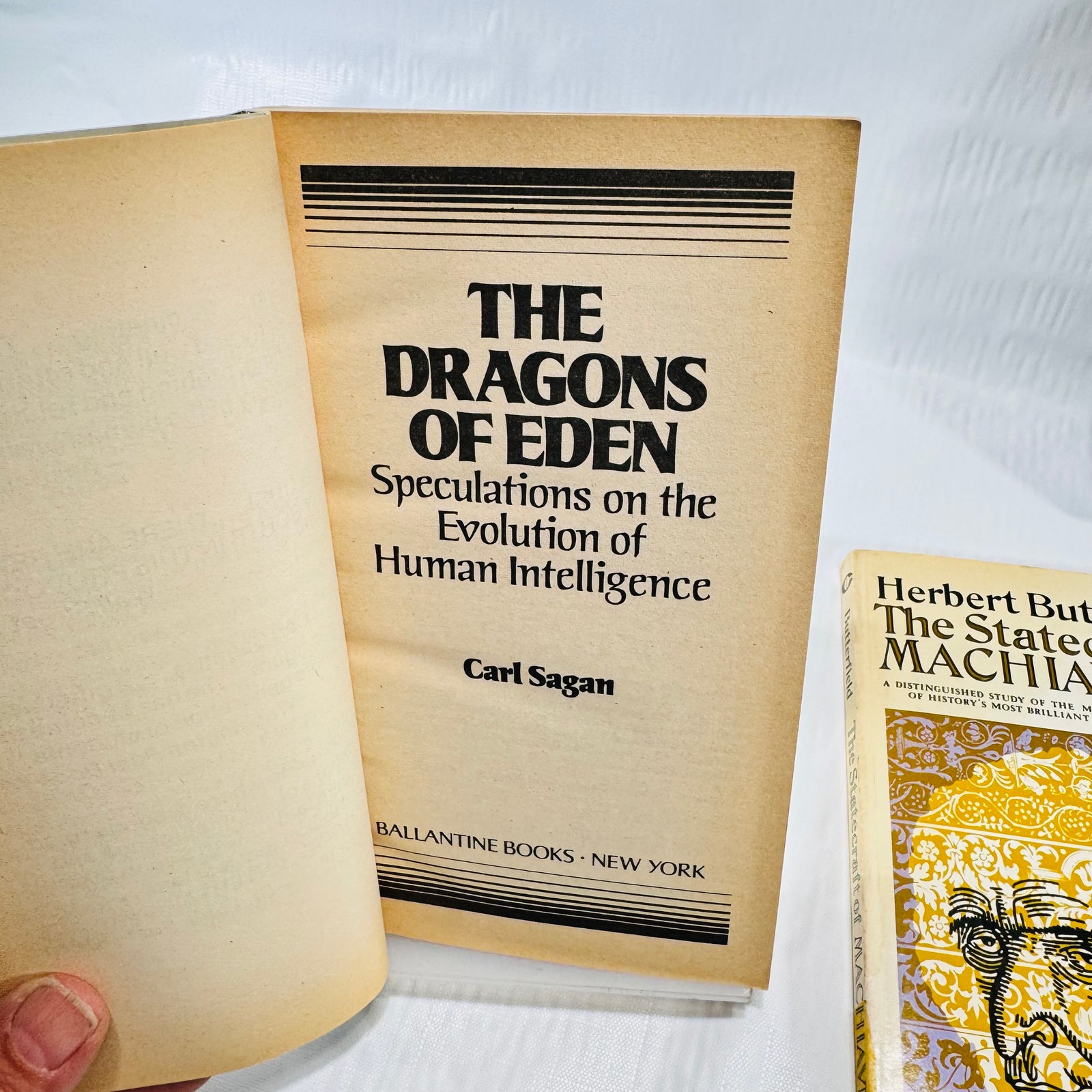The Dragons of Eden, Firefox, Statecraft of Machiavelli 3 Book Lot
