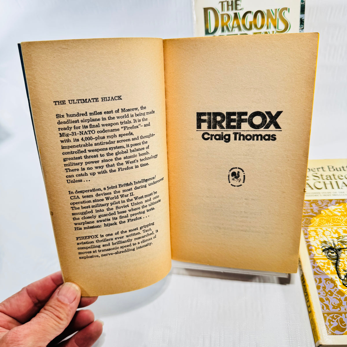 The Dragons of Eden, Firefox, Statecraft of Machiavelli 3 Book Lot