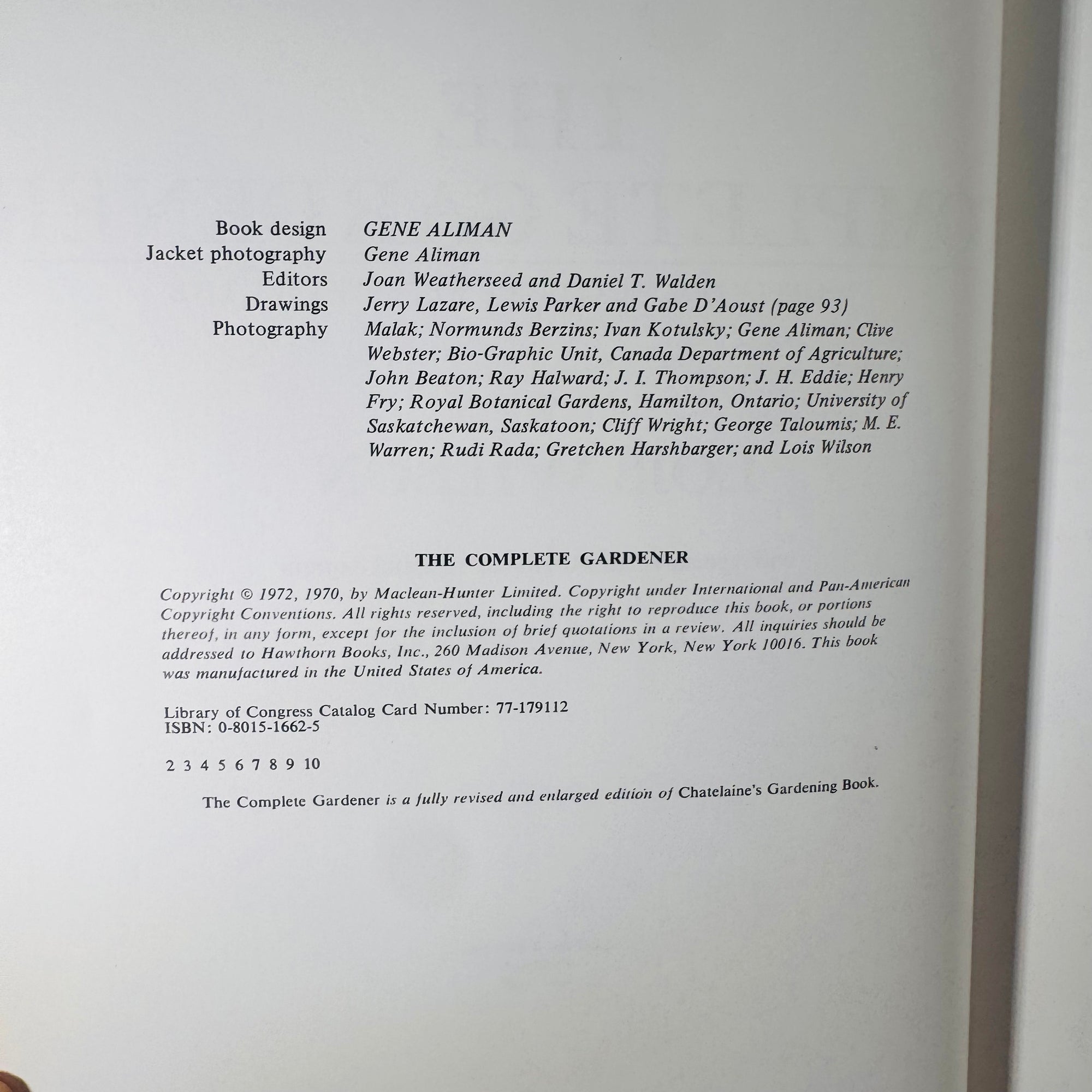 Vintage Gardening Book Bundle (1972 & 1978) — Lois Wilson & Jacqueline Seymour | Illustrated Hardcovers, Horticulture / Gardening