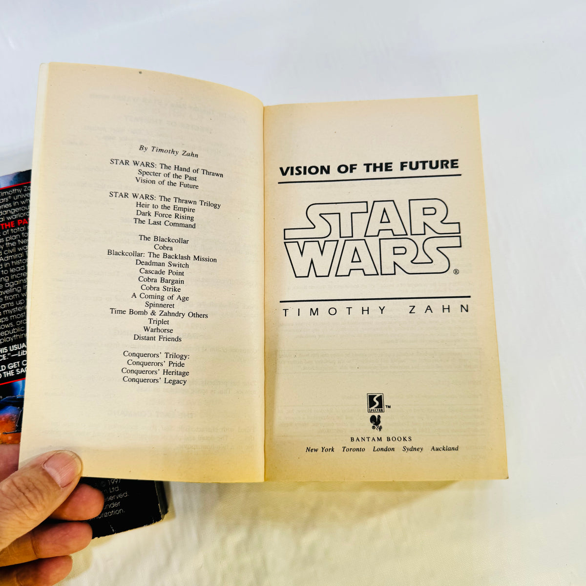 Star Wars Hand of Thrawn Duology Timothy Zahn Paperback Lot, Specter of the Past, Vision of the Future