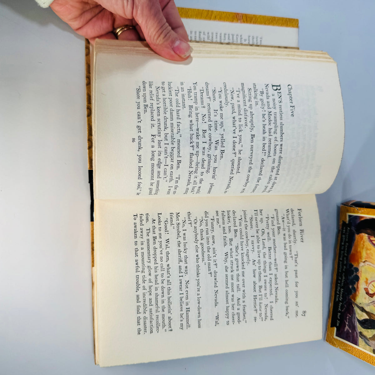 Vintage Zane Grey Western Books Set Forlorn River and The Hash Knife Outfit