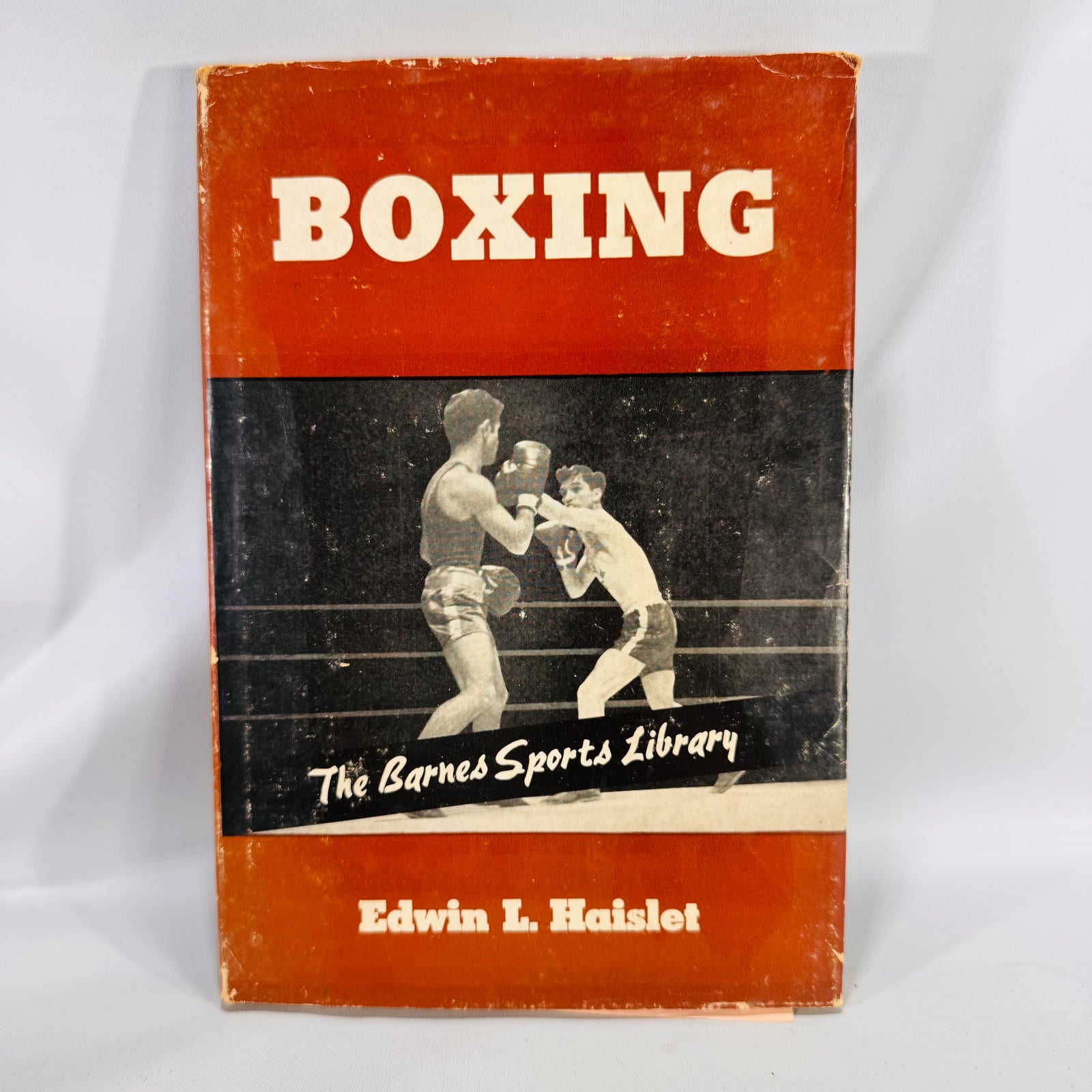 Boxing (Barnes Sports Library, 1940 copyright) — Edwin L. Haislet | Dust Jacket, Coach-Inscribed, Sports Instruction