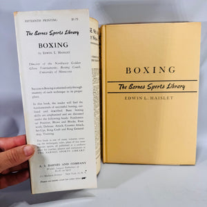 Boxing (Barnes Sports Library, 1940 copyright) — Edwin L. Haislet | Dust Jacket, Coach-Inscribed, Sports Instruction