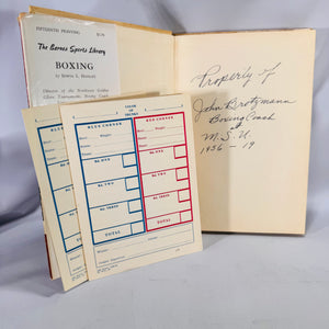 Boxing (Barnes Sports Library, 1940 copyright) — Edwin L. Haislet | Dust Jacket, Coach-Inscribed, Sports Instruction