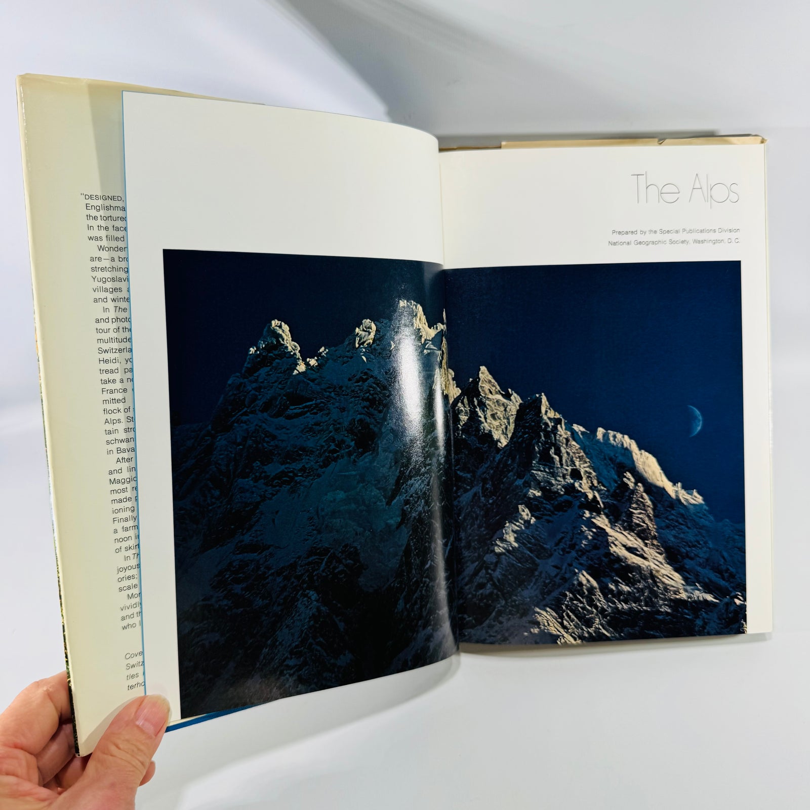 National Geographic Alps Book Vintage 1973 Hardcover Travel Photography Book