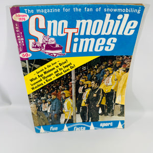 Snow-Mobile Times February 1970 Magazine Bundle with Arctic Cat Snow Mobile Patch