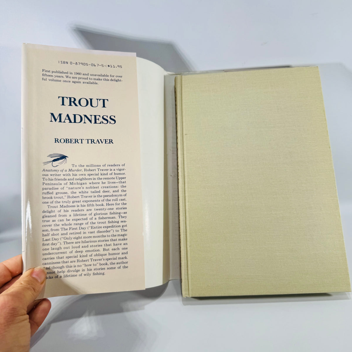 Trout Madness by Robert Traver 1984 Hardcover with Dust Jacket Fishing Essays Reprint