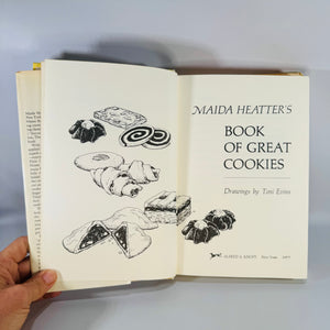 Maida Heatter’s Book of Great Cookies 1977 Hardcover with Dust Jacket Vintage Cookie Cookbook