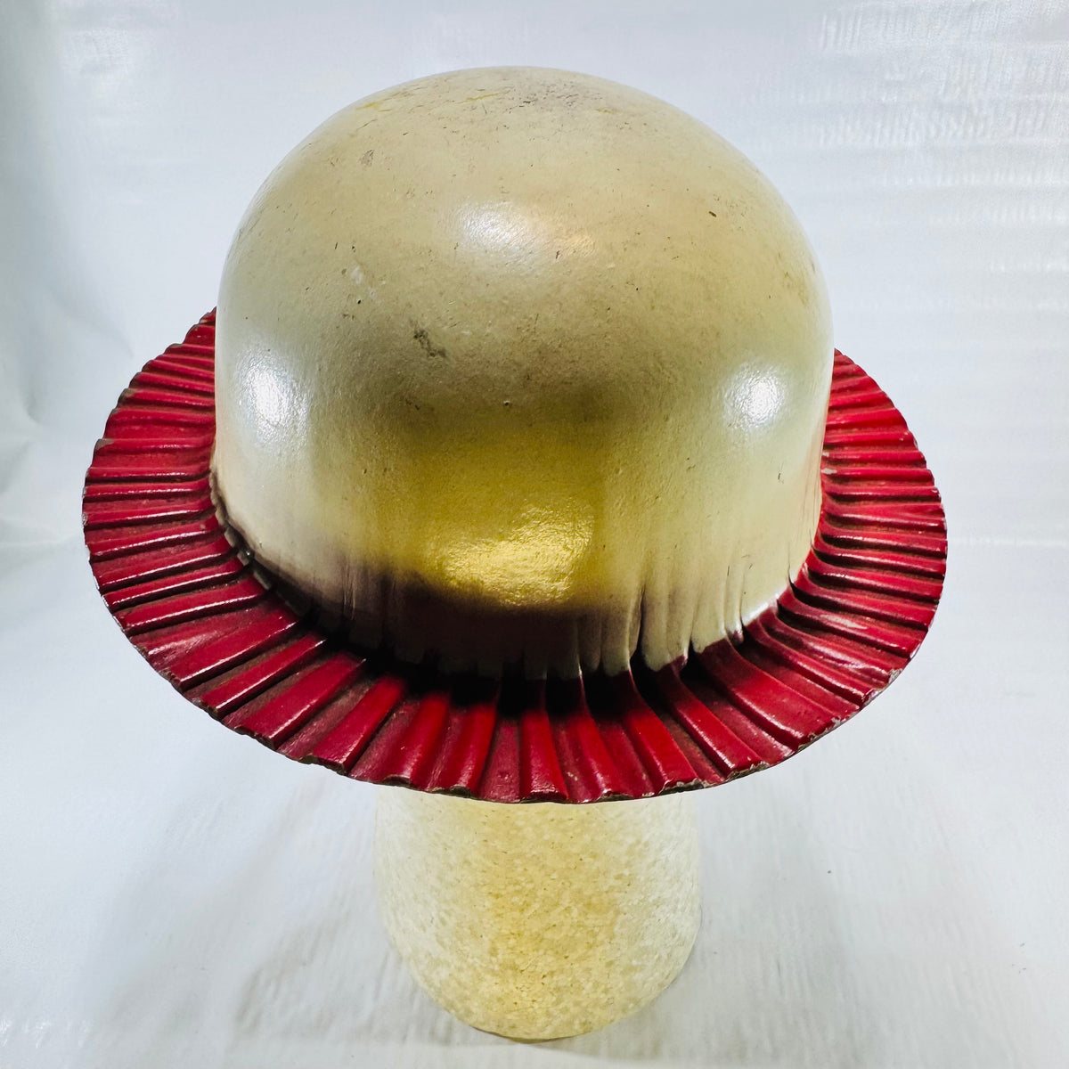 Humes & Berg New Stone Lined Derby Hat Mute Red White Vintage